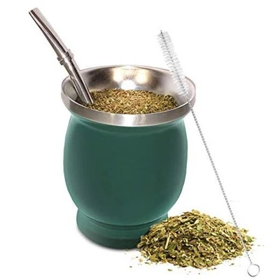 Kit de tazas de yerba mate Norte, juego de tazas de té/calabaza mate tradicional de 8 onzas | Verde Foto 1 de 4
