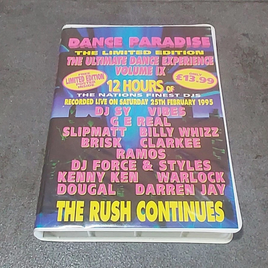 Dance Paradise Limited Edition Volume 9 Tape Pack 1 Missing Rare Rave D&b - Image 1 of 4