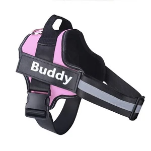 NO PULL Reflective Dog Harness Breathable Puppy Vest Free Personalised Name - Picture 1 of 26