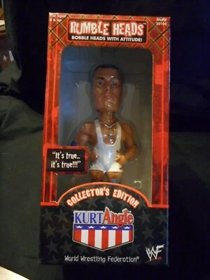WWF Wrestling Kurt Angle Bubble Head 2001 NRFB - Image 1 of 4
