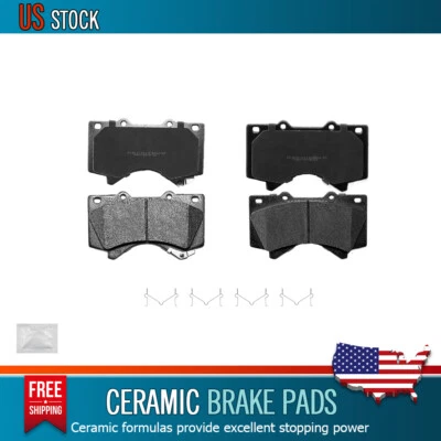 Pastillas de freno delanteras de cerámica para Toyota Tundra Sequoia Land Cruiser LX570 2008-2021 Foto 1 de 4