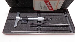 Starrett 446 Digital Micrometer 0 - 6" Depth Gage No. 446AZ-6RL .001”, 3” Base - Picture 1 of 7