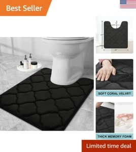 Ultra Soft Memory Foam Toilet Rugs - Non-Slip, Absorbent, Machine Washable - Picture 1 of 10