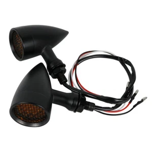 Black Turn Signal Indicator Light for Harley Sportster Chopper Bobber SU - Picture 1 of 7