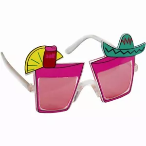 COCKTAIL TROPICAL SUNGLASSES FANCY DRESS PARTY FUNNY JOKE MENS WOMENS GIFT - Picture 1 of 1