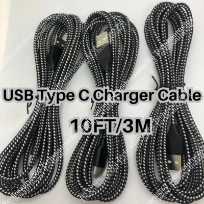 10ft USB C Type C Fast Charger Cable Lot For Samsung Android TypeC Charging Cord - Image 1 of 4