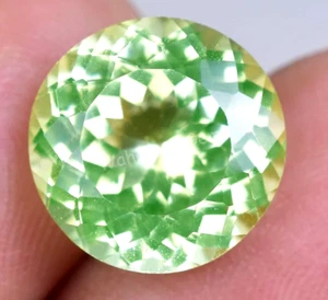 9.30 Ct Natural Green Peridot Round Shape VVS Pak Gemstone AGL Certified - Picture 1 of 5