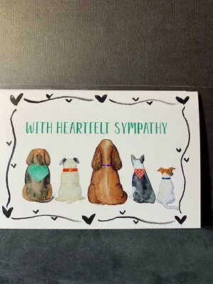 Cartão de condolências de simpatia perda de cachorro de estimação com simpatia sincera - Imagem 1 de 2