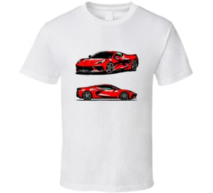Red Vette C8 Midengine Car T Shirt - Bild 1 von 2