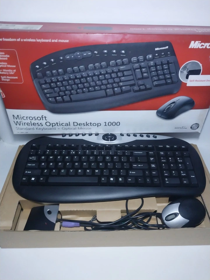 Microsoft Wireless Optical Desktop 1000 Keyboard & Mouse BV3-00003 - Image 1 of 4