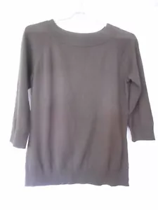 Ann Taylor Pullover 100% Baumwolle braun U-Boot-Ausschnitt Gr. M - Bild 1 von 4