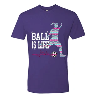 Soccer Girl Ball is life Unisex T shirt Game Day Sport football soccer player - Picture 1 of 20