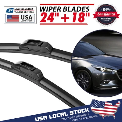 For Acura RSX 2002-2006 FRONT 24"&18" WINDSHIELD WIPER BLADE SET OEM - Image 1 of 4