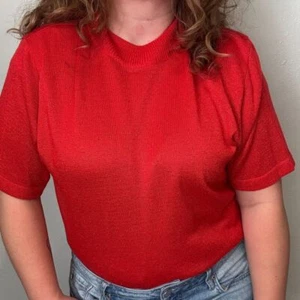 Suéter Y2k Rochelle California Rojo Brillante Tejido Cuello Alto Simulado XL San Valentín - Imagen 1 de 6