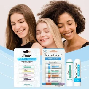 4X BoomBoom Essential Oil & Menthol Inhaler Aromatherapy Inhaler Nasal Stick V8 - Picture 1 of 13