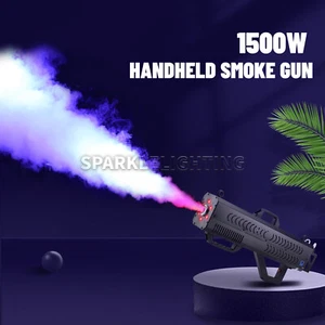 1500W Power Handheld RGB LED Smoke Fog Cannon Gun Stage Fogger Effect Machine - Picture 1 of 11