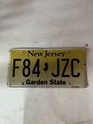 Vintage New Jersey License Plate F84JZC