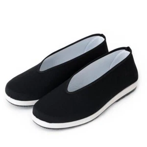 Herren Runde Spitze Zum Überziehen Halbschuhe Leger Weich Rutschfest Flach Kung Fu Tai Chi Schuhe - Bild 1 von 7