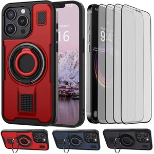 Funda protectora de pantalla con anillo y soporte a prueba de golpes para iPhone 12/Pro/Pro Max - Imagen 1 de 33