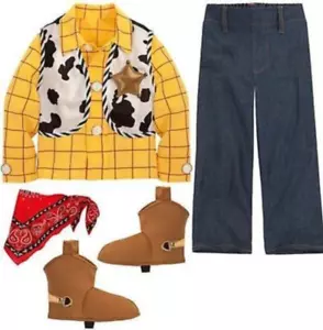 New Disney Store Toy Story Woody Costume for Boys Sz 7/8 - Picture 1 of 1