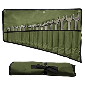 16 Pockets Wrench Roll up Pouch, Wrench Roll Organizer and Tool Storage, Rolled - Picture 1 of 7