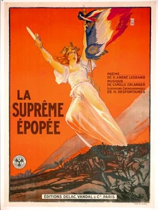 1919 La Supreme Epopee French Film Poster René Pichon Original Lithograph - Picture 1 of 3