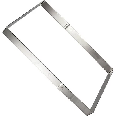 Marco rectangular de acero inoxidable Bourgeat, 22 3/4"x15"x1 3/8" Foto 1 de 2