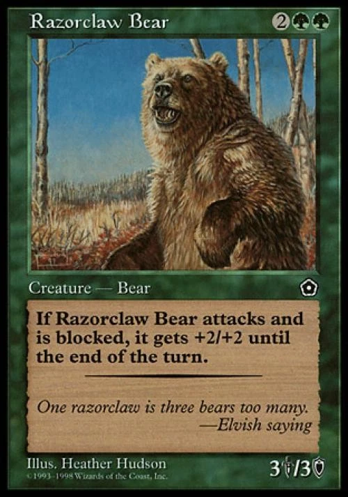 MTG English Razorclaw Bear NM Normal Portal Second Age - Image 1 of 1