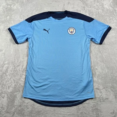 Puma Manchester City FC Soccer Jersey Light Blue Mens Large Drycell - Image 1 of 4