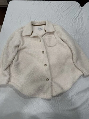 Koolaburra by UGG 拉丝背夏尔巴舒适夹克桦木女式 L 码 — 第 1/4 张图片