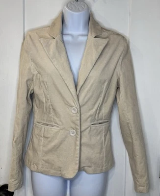 Blazer chaqueta vaquera de cuero para mujer Wilsons talla S botón Foto 1 de 4