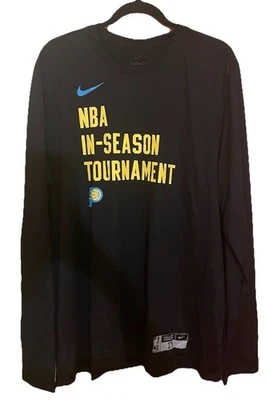 Camisa de calentamiento Nike Dri-Fit Pacers In Season Tournament 2023 MANGA LARGA XL NEGRA Foto 1 de 4