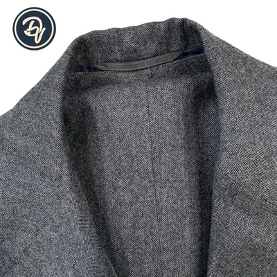 1970's 44 XL Brooks Brothers Charcoal Herringbone  Tweed 3 PC Suit Made USA - Image 1 of 4