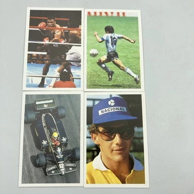 A Question of Sport Cards Mike Tyson Ayrton Senna Diego Maradona 1986 Vintage   - Image 1 of 4