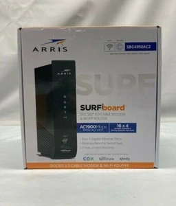 Arris SURFboard (16x4) Docsis 3.0 Cable Modem Plus AC1900 Dual Band Wi-Fi Router - Picture 1 of 3