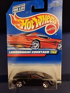 Hot Wheels Mattel Lamborghini Countach Collector #768 Nero Auto Sportiva Esotica - Foto 1 di 4