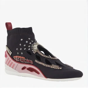 Valentino Garavani Crystal Odissey Sock Sneakers Size 36 Embellished $1470 - Picture 1 of 18