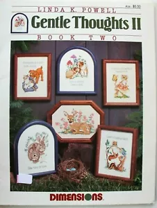 Gentle Thoughts #2 Animals Charted Cross Stitch Patterns Book Linda Powell - Picture 1 of 1
