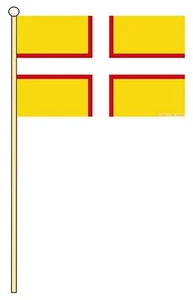 DORSET NEW ENGLISH COUNTY medium HAND WAVING FLAG 9"X6" 22.5cm x 15cm - Picture 1 of 1