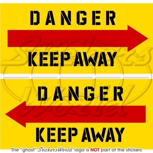 DANGER KEEP AWAY 100mm Hubschrauberheckrotors Aufkleber - Bild 1 von 1