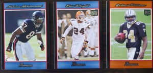 2007 Bowman Football Numbered Parallel Lot Blue/Orange- Eric Wright, Pittman