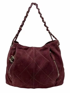 CHANEL Quilted Suede Darjeeling Hobo - Picture 1 of 7