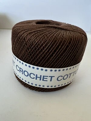 One DMC Brilliant Crochet Cotton Yarn Coffee Brown Very Dark #898 New - Image 1 of 4
