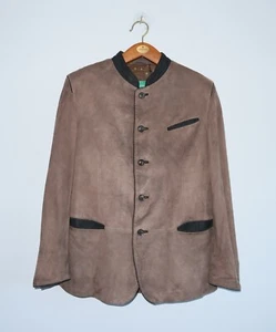 SCHNEIDERS SALZBURG Mens Vintage Leather Suede Kurt Jacket Size US40 UK42 D50 - Picture 1 of 8