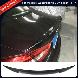 For Maserati Quattroporte S Q4 Sedan 13-17 Carbon Rear Trunk Spoiler Boot Wing - Picture 1 of 13