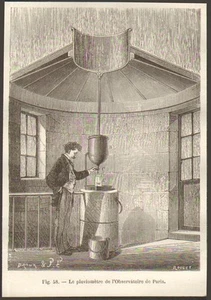 PARIS OBSERVATOIRE PLUVIMETRE INSUSTRIE DE L' EAU GRAVURE VERS 1880 - Picture 1 of 1