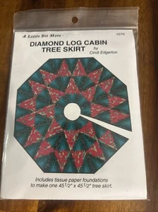 Diamant Blockhaus Baum Rock Steppmuster Weihnachten kleine Stücke V276 - Bild 1 von 2
