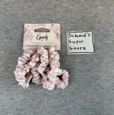 Goody x LoveShackFancy Delgado Satén Scrunchies Mediano Rosa Bellas 5ct ENVÍO RÁPIDO Foto 1 de 4