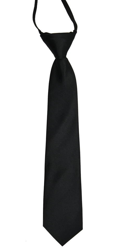 Boys Kid's Stylish Jacquard Woven Fastener Up Stretchy Pre-tied Neckties - Image 1 of 1