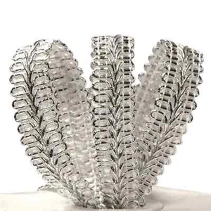 Carrete de 10 yardas 5/8" Gimp Braid Trim color plata metálico - Imagen 1 de 1